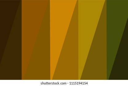 Dark Green, Yellow vector polygonal pattern. Modern geometrical abstract illustration with gradient. Brand-new design for your business.