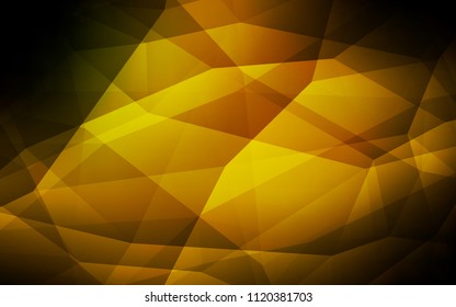Dark Green, Yellow vector polygonal pattern. Geometric illustration in Origami style with gradient.  Pattern for a brand book's backdrop.