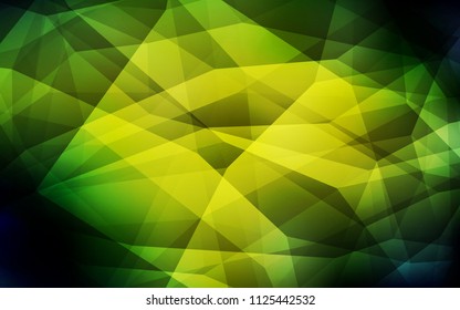 Dark Green, Yellow vector polygonal background. Polygonal abstract illustration with gradient. Pattern for a brand book's backdrop.
