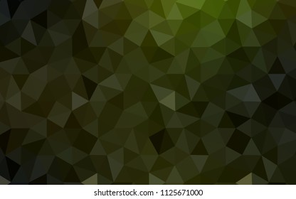 Dark Green, Yellow vector polygonal background. Colorful illustration in abstract style with triangles. Pattern for a brand book's backdrop.