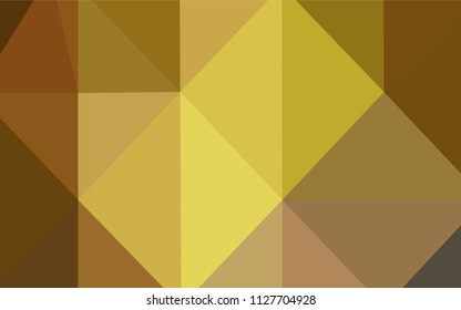 Dark Green, Yellow vector polygonal template. Geometric illustration in Origami style with gradient.  Brand-new style for your business design.