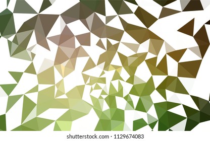 Dark Green, Yellow vector polygonal template. Colorful abstract illustration with triangles. Brand new design for your business.