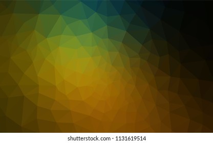 Dark Green, Yellow vector polygonal template. Polygonal abstract illustration with gradient. Pattern for a brand book's backdrop.