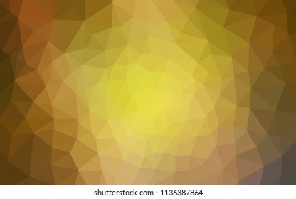 Dark Green, Yellow vector polygonal pattern. Creative geometric illustration in Origami style with gradient. Triangular pattern for your design.