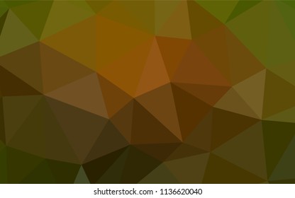 Dark Green, Yellow vector polygonal pattern. Creative illustration in halftone style with triangles. Pattern for a brand book's backdrop.