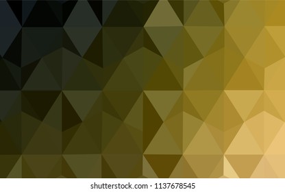 Dark Green, Yellow vector polygonal background. Colorful illustration in polygonal style with gradient. A new texture for your web site.
