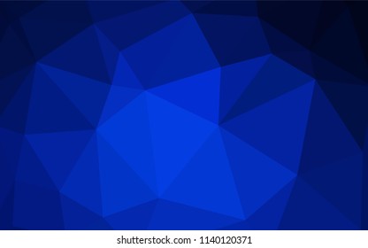 Dark Green, Yellow vector polygonal background. Triangular geometric sample with gradient.  New template for your brand book.