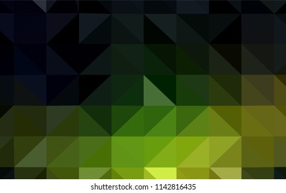 Dark Green, Yellow vector polygonal pattern. A completely new color illustration in a polygonal style. Completely new template for your banner.