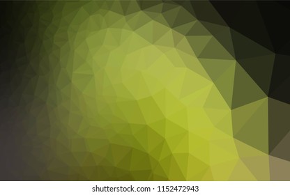 Dark Green, Yellow vector polygonal background. Modern geometrical abstract illustration with gradient. The template can be used as a background for cell phones.