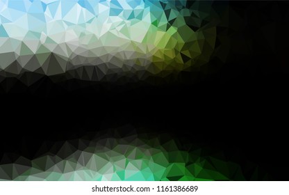 Dark Green, Yellow vector polygonal background. Shining colored illustration in a Brand new style. A new texture for your design.