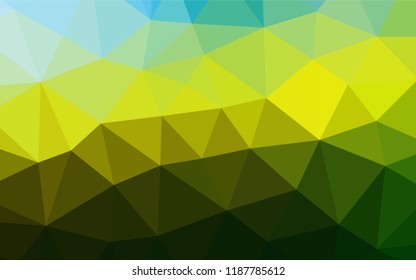 Dark Green, Yellow vector polygonal background. A completely new color illustration in a vague style. Brand new design for your business.