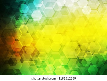 Dark Green, Yellow vector polygonal template. Glitter abstract illustration with an elegant design. The elegant pattern can be used as part of a brand book.