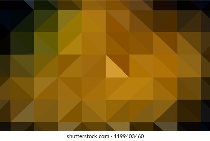 Dark Green, Yellow vector polygonal pattern. Triangular geometric sample with gradient.  Polygonal design for your web site.