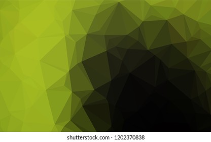 Dark Green, Yellow vector polygonal pattern. A sample with polygonal shapes. The elegant pattern can be used as part of a brand book.
