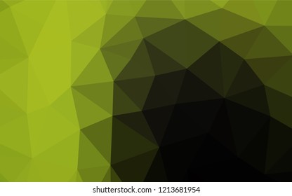 Dark Green, Yellow vector polygonal pattern. A completely new color illustration in a vague style. A new texture for your design.