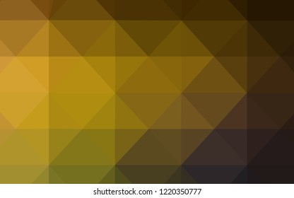 Dark Green, Yellow vector polygonal background. A completely new color illustration in a polygonal style. Brand new design for your business.