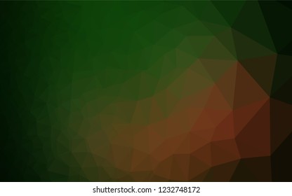 Dark Green, Yellow vector polygonal template. A vague abstract illustration with gradient. A new texture for your design.