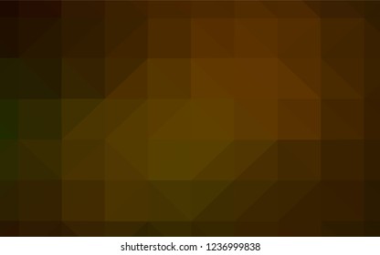 Dark Green, Yellow vector polygonal pattern. Colorful illustration in abstract style with triangles. Triangular pattern for your design.