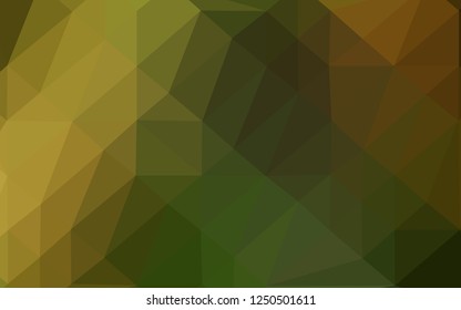 Dark Green, Yellow vector polygonal background. Brand new colorful illustration in with gradient. Textured pattern for background.
