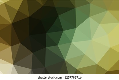 Dark Green, Yellow vector polygonal template. Modern geometrical abstract illustration with gradient. The completely new template can be used for your brand book.