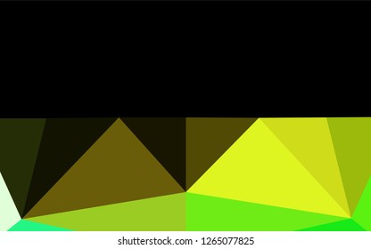 Dark Green, Yellow vector polygonal background. A vague abstract illustration with gradient. The textured pattern can be used for background.