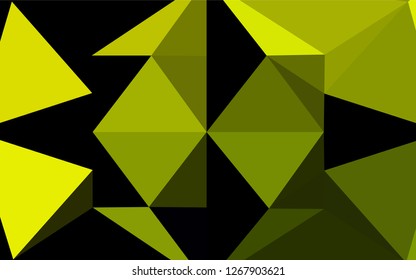 Dark Green, Yellow vector polygonal background. A completely new color illustration in a vague style. The textured pattern can be used for background.