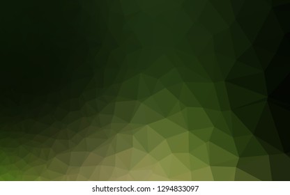 Dark Green, Yellow vector polygonal template. Glitter abstract illustration with an elegant design. Elegant pattern for a brand book.