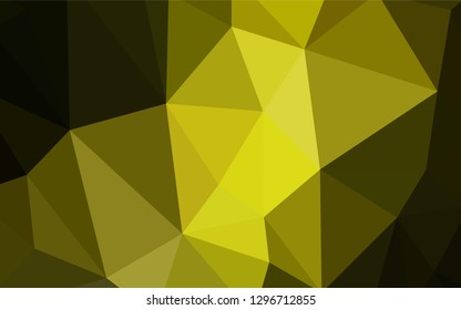 Dark Green, Yellow vector polygonal pattern. Modern abstract illustration with triangles. A new texture for your web site.