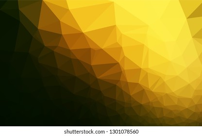 Dark Green, Yellow vector polygonal background. Creative illustration in halftone style with gradient. The best triangular design for your business.