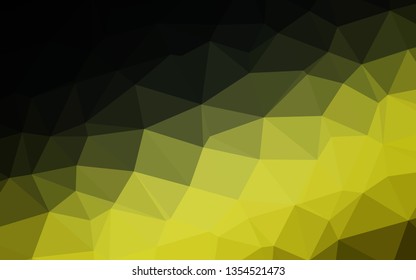 Dark Green, Yellow vector polygonal template. Modern geometrical abstract illustration with gradient. Elegant pattern for a brand book.