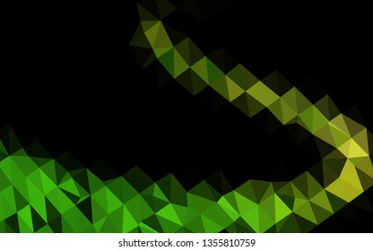 Dark Green, Yellow vector polygonal pattern. Colorful abstract illustration with gradient. Template for a cell phone background.