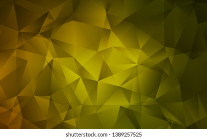 Dark Green, Yellow vector polygonal background. Colorful illustration in polygonal style with gradient. A new texture for your web site.