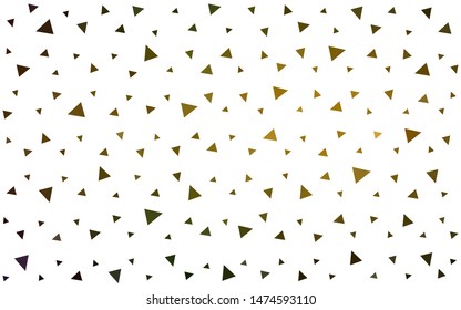 Dark Green, Yellow vector  polygonal pattern. Shining polygonal illustration, which consist of triangles. Template for cell phone's backgrounds.