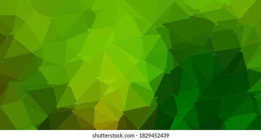 Dark green, yellow vector polygonal background. Elegant abstract illustration with gradient triangles. Background for mobile phones.