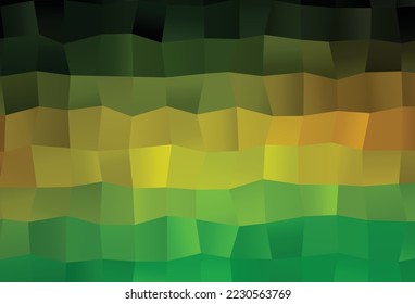 Planta poligonal vectorial amarilla, verde oscuro. Ilustración abstracta vaga con gradiente. Diseño completamente nuevo para su negocio.