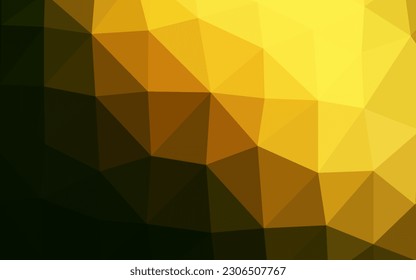 Dark Green, Yellow vector polygonal background. Glitter abstract illustration with an elegant design. Brand new design for your business.