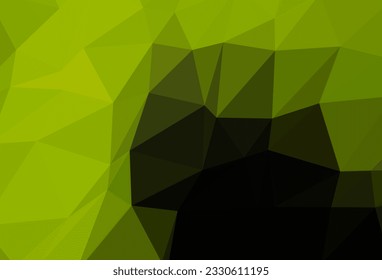 Planta poligonal vectorial amarilla, verde oscuro. Una ilustración de color completamente nueva en un estilo vago. Diseño poligonal para su sitio web.