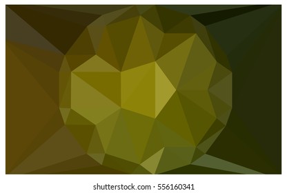 Dark Green Yellow vector polygonal illustration, which consist of triangles with a gemstone in center. Triangular design of a huge diamond for your business. Creative geometric background of gems.
