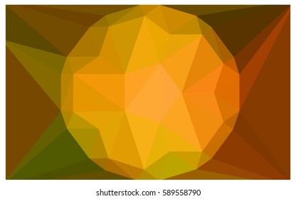 Dark Green, Yellow vector polygonal illustration, which consist of triangles with a gemstone in center. Triangular design of a huge diamond for your business. Creative geometric background of gems.