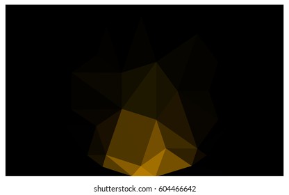 Dark Green, Yellow vector polygonal illustration, which consist of triangles. Triangular pattern for your business design. Geometric background in Origami style with gradient. 