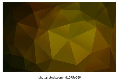 Dark Green, Yellow vector polygonal illustration, which consist of triangles. Triangular pattern for your business design. Geometric background in Origami style with gradient. 