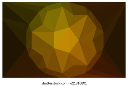 Dark Green, Yellow vector polygonal illustration, which consist of triangles with a gemstone in center. Triangular design of a huge diamond for your business. Creative geometric background of gems.
