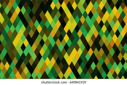 Dark Green, Yellow vector polygonal template. Creative illustration in halftone style with gradient. A new texture for your design.