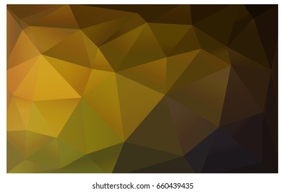 Dark Green, Yellow vector polygonal illustration, which consist of triangles. Triangular pattern for your business design. Geometric background in Origami style with gradient. 