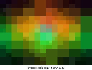 Dark Green, Yellow vector polygonal illustration, which consist of rectangles. Rectangular design for your business. Creative geometric background in Origami style with gradient