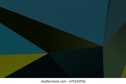 Dark Green, Yellow vector polygonal background. Shining colored illustration in a brand-new style. Brand-new style for your business design.