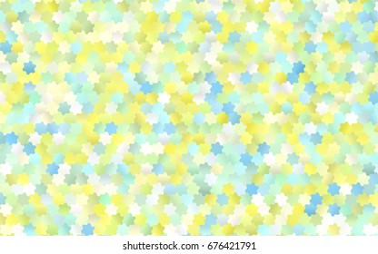 Dark Green, Yellow vector polygonal illustration, which consist of hexagons. Hexagonal design for your business. Creative geometric background in Origami style with gradient