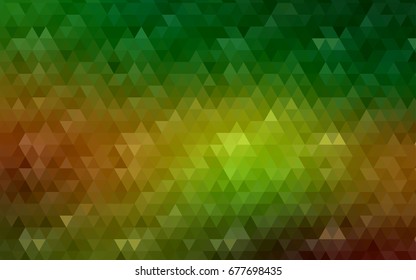 Dark Green, Yellow vector polygonal pattern. Brand-new colored illustration in blurry style with gradient. Brand-new style for your business design.