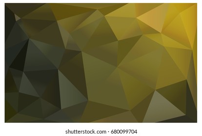 Dark Green, Yellow vector polygonal illustration, which consist of triangles. Triangular design for your business. Creative geometric background in Origami style with gradient