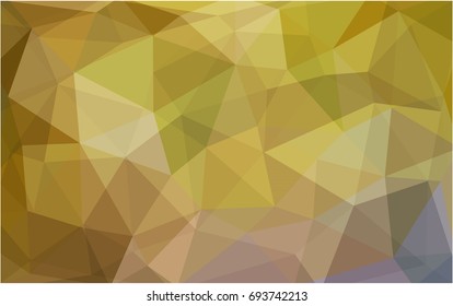 Dark Green, Yellow vector polygonal illustration, which consist of triangles. Triangular pattern for your business design. Geometric background in Origami style with gradient. 